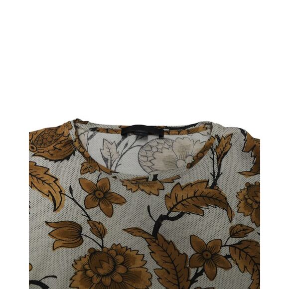 Burberry Floral Print T-shirt in Brown Cotton